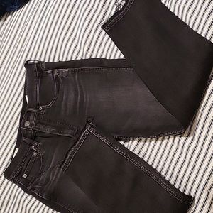 Gap frayed-hem cigarette high rise